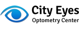 The City Eyes Optometry Center website scrolling logo